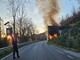 Incendio a Villanova, la statale 453 chiusa al traffico in entrambi i sensi di marcia