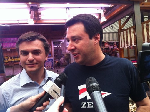 Salvini a Genova: la Lega Nord ritira ufficialmente la candidatura di Edoardo Rixi alla Presidenza della Regione Liguria