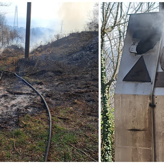 Scoppia una cabina elettrica: incendio tra i Brasi di Celle e Stella Gameragna: al lavoro l'elicottero (FOTO E VIDEO)