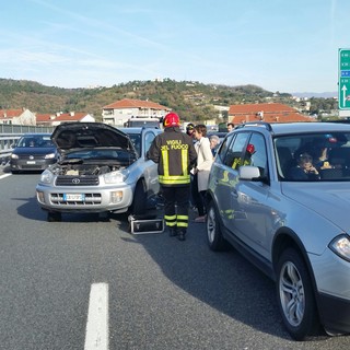 Tamponamento sulla A10: code all'allacciamento con la Torino-Savona