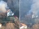 Varazze, tetto in fiamme in località Pero, intervento dei Vigili del fuoco