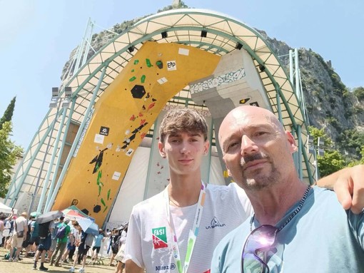 Arrampicata, il carcarese Jacopo Titi sfiora il podio mondiale: quarto nello Speed Under 17 ad Arco Arrampicata, il carcarese Jacopo Titi sfiora il podio mondiale: quarto nello Speed Under 17 ad Arco