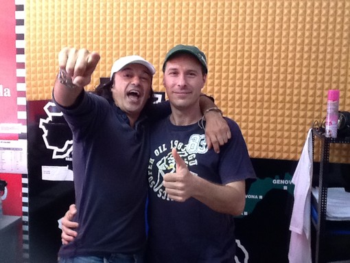 Kikko Sauda della Combricola del Blasco a Radio Onda Ligure 101