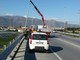 Chiuso un tratto di Aurelia ad Albenga per lampioni pericolanti