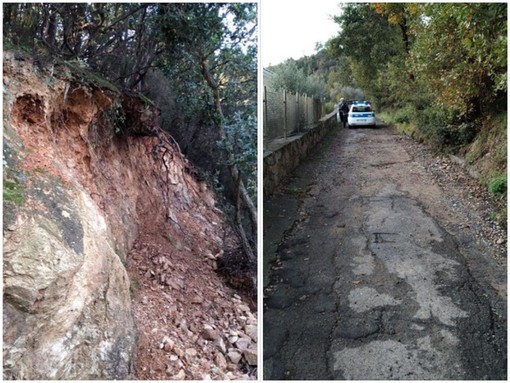 Loano: chiuse per frana via Salice e via Quarzi