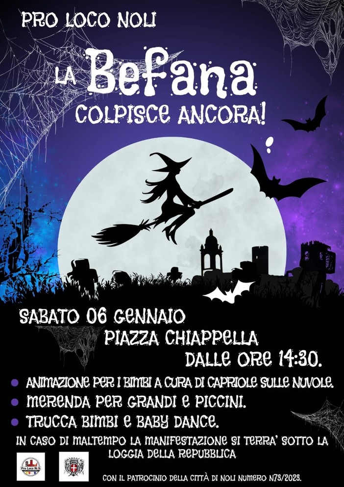 Noli, aspettando la Befana con la Proloco: evento per grandi e piccini