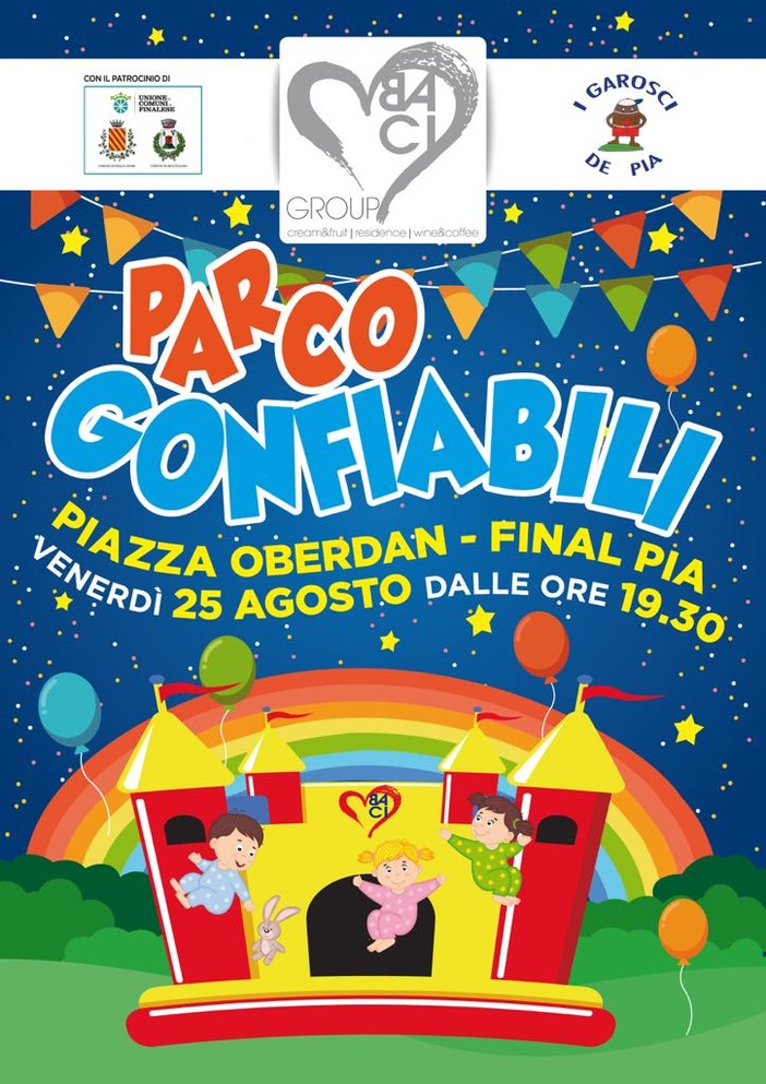 Finale Ligure: tornano i gonfiabili in piazza Oberdan Finale Ligure: tornano i gonfiabili in piazza Oberdan