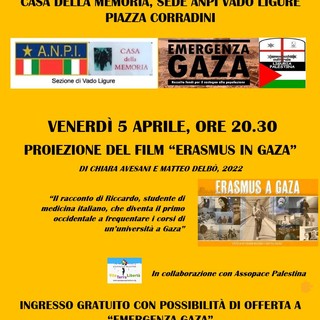 Vado, alla Casa della Memoria la proiezione del film “Erasmus in Gaza”