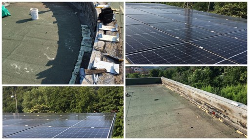 Calice, completati i pannelli solari nel parcheggio della Croce Bianca. Avviata l'impermeabilizzazione del tetto delle scuole