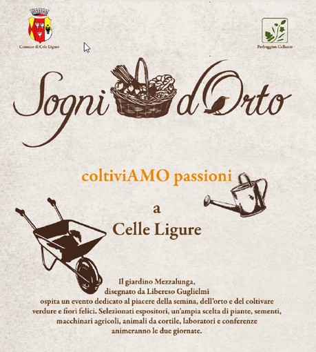 Celle Ligure: il 25 e 26 marzo torna la manifestazione Sogni d'Orto e Fiori in tavola.