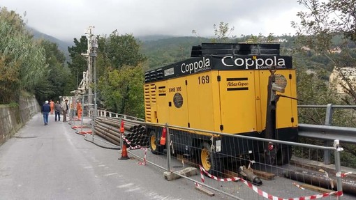 Giustenice, in corso i lavori di messa in sicurezza e sistemazione idrogeologica del tratto di strada comunale Via Costa - San Michele