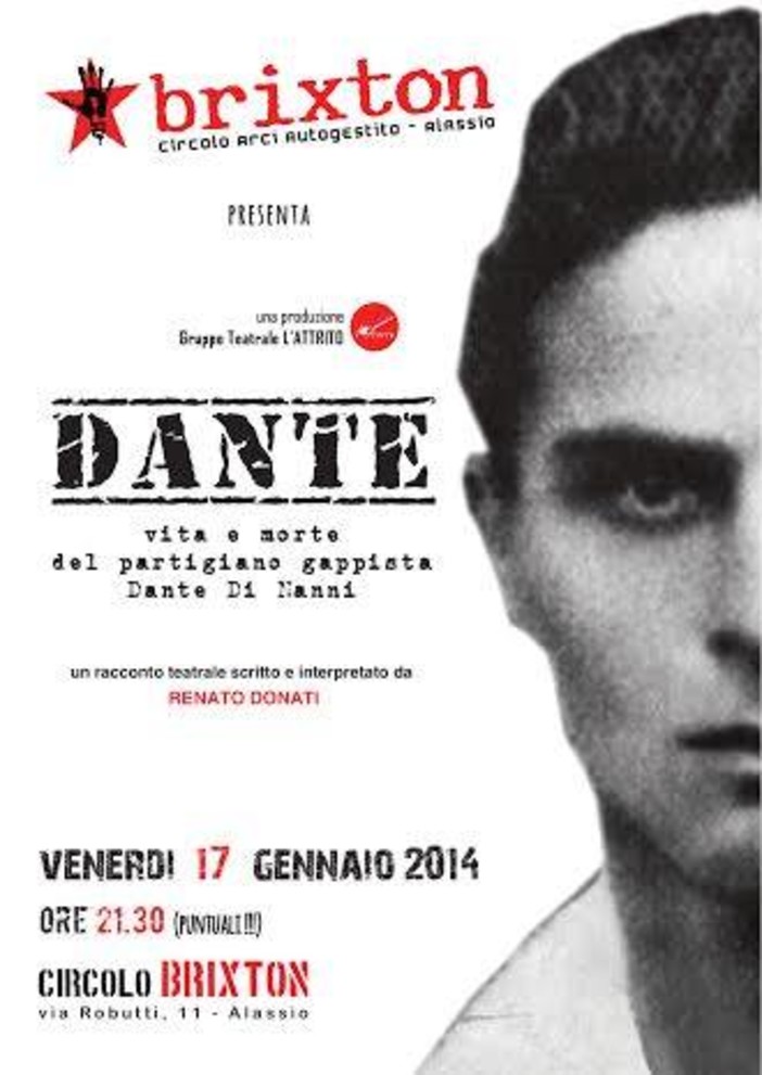 Alassio, oggi monologhi sulla  resistenza