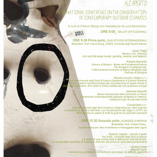 Ad Albissola Marina la Giornata Internazionale di Studi sulla Conservazione della Ceramica Contemporanea all’aperto