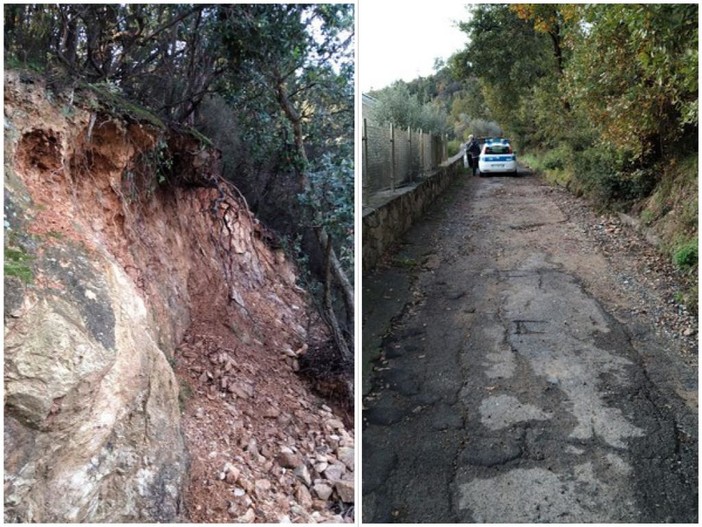 Loano: chiuse per frana via Salice e via Quarzi