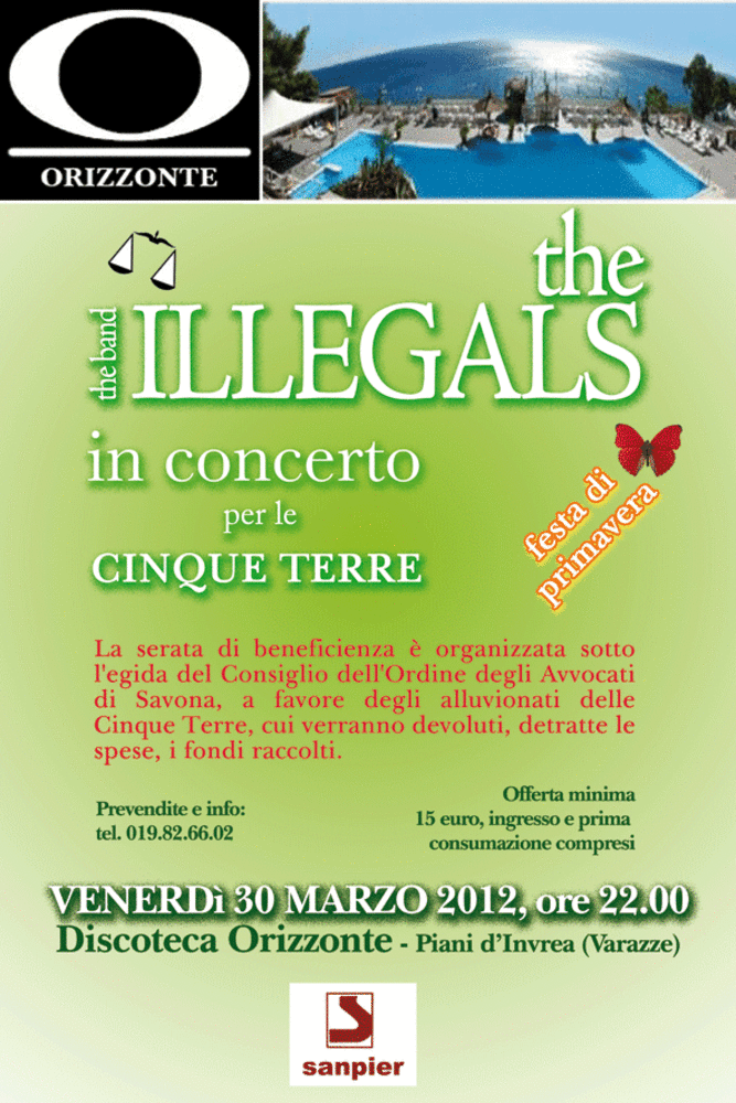 "The Illegals" in concerto per le Cinque Terre "The Illegals" in concerto per le Cinque Terre