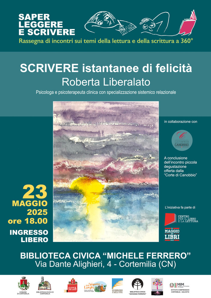 Incontro conclusivo della rassegna "Saper leggere e scrivere" a Cortemilia