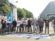 La protesta dei dipendenti ex Mondomarine davanti ai cancelli dell'azienda lo scorso giugno