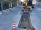 Pietra Ligure, in via Piani i lavori di sostituzione della condotta delle acque bianche