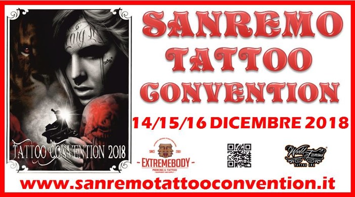 Sanremo Tattoo Convention: conto alla rovescia per la sesta edizione dal 14 al 16 dcembre con artisti di fama internazionale