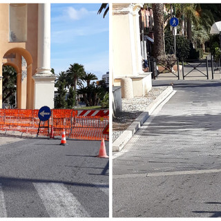 Finale, sistemazione della pavimentazione in piazza Vittorio Emanuele: cambia la viabilità