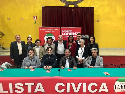 Comunali Carcare, i prossimi appuntamenti elettorali della lista civica 'Lorenzi Sindaco'
