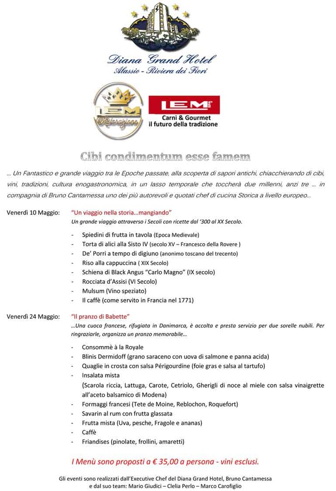 Locandina degli eventi