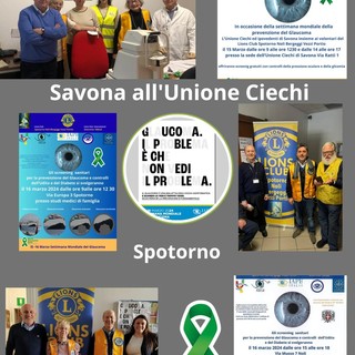 Lions Club Spotorno-Noli-Bergeggi e Vezzi Portio, campagna di sensibilizzazione per la settimana del glaucoma