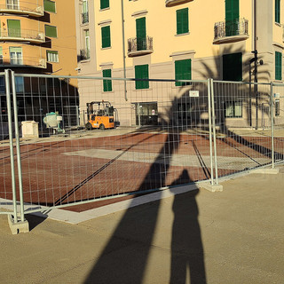 Il cantiere su lungomare Italia