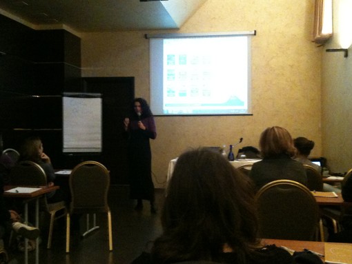 Nella foto Roberta Milano al seminario di Loano Nella foto Roberta Milano al seminario di Loano