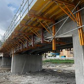 Ponte Italia ’61: gettata la terza campata, la prossima settimana il varo delle ultime travi