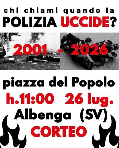 "Chi chiami quando la polizia uccide?", polemiche sulla locandina per un corteo ad Albenga dopo i fatti di Bologna