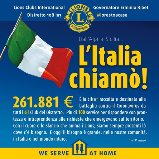Il Distretto Lions 108Ia3 ha attivato una speciale raccolta fondi per fronteggiare l'emergenza Coronavirus Il Distretto Lions 108Ia3 ha attivato una speciale raccolta fondi per fronteggiare l'emergenza Coronavirus
