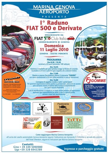 Garlenda: domani a Genova incontro Fiat 500 e derivate