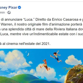 Disney Pixar annuncia "Luca", un film ambientato in una città di mare italiana: sarà in Liguria?