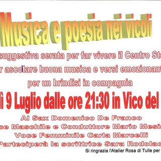 Albenga: il 9 luglio serata di musica e poesia nei vicoli