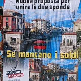 Carcare, manifesti ironici dell’opposizione sulla nuova passerella: "Se mancano i soldi non ci resta che arrangiarsi"
