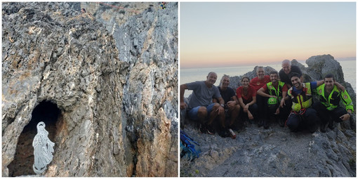 Finale, torna l'effigie dell'Immacolata sullo scoglio del Mombrino che era stata sottratta da ignoti (FOTO) Finale, torna l'effigie dell'Immacolata sullo scoglio del Mombrino che era stata sottratta da ignoti (FOTO)