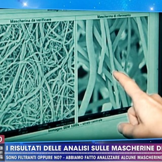 "Mascherine filtranti": da Barbara D'Urso l'esito di laboratorio sui dispositivi sequestrati a Savona