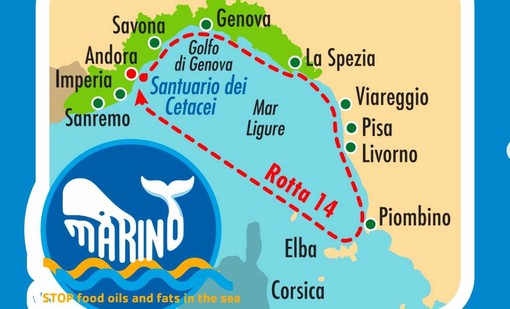 Agenda ONU 2030: la campagna “Stop Food Oils and Fats in the Sea” salpa con il Tour LNI Ventalogo nel Santuario dei Cetacei