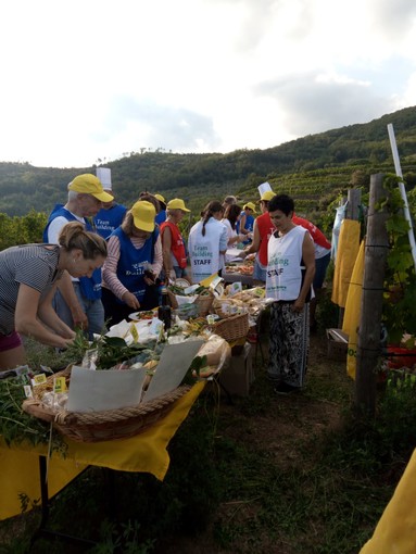 Campagna Amica, i turisti stranieri nelle vigne di Ranzo per la merenda a km zero