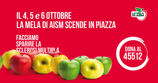 “La Mela di AISM” torna nelle piazze di tutta la Provincia di Savona per la lotta alla sclerosi multipla