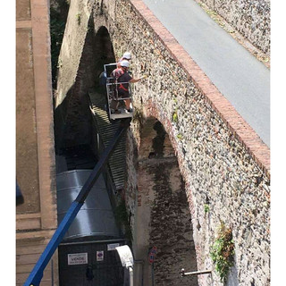 Savona, avviati i lavori di messa in sicurezza del ponte di via Ottaviano (FOTO)