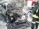 Savona, vettura in fiamme in centro Maschio