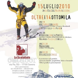 Savona: chiaccherata con l'alpinista "Gnaro" Mondinelli