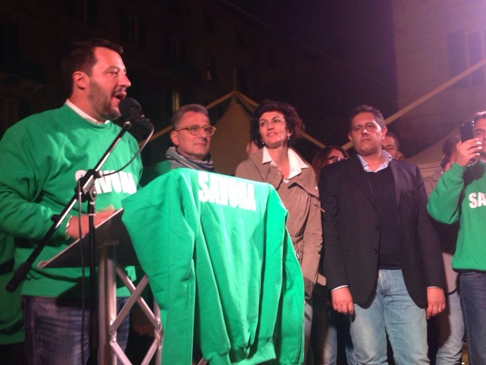 Matteo Salvini bissa e torna a Savona a sostegno di Ilaria Caprioglio