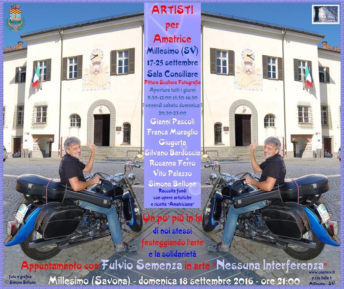 A Millesimo &quot;Artisti per Amatrice&quot;