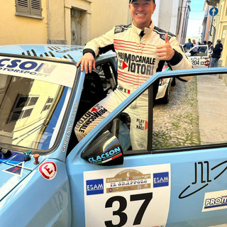 Rally Grappolo Storico, show del carcarese Manuel De Micheli: successo di classe e top ten