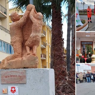 Albenga, inaugurato il Monumento al volontario, Ardoino (Croce Bianca): “Rappresenta i valori che ci ispirano”