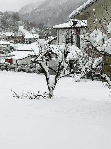 Maltempo: la neve imbianca la Val Bormida, ma senza disagi