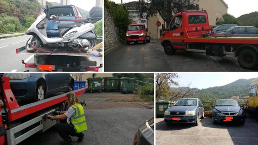 Giustenice, rimosse auto e moto abbandonate sul territorio (FOTO)
